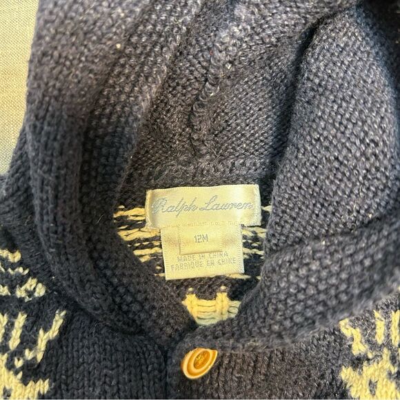 Ralph Lauren Navy and Cream Kids Sweater - Picture 4 of 7